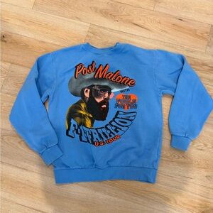 Post Malone F1 Trillion Tour Merch Graphic Crewneck Sweatshirt M
